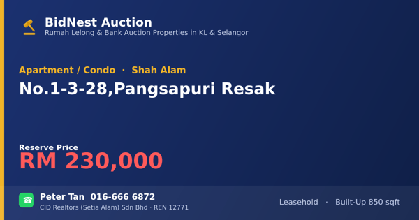 Apartment / Condo · No. 1-3-28, Pangsapuri Resak
