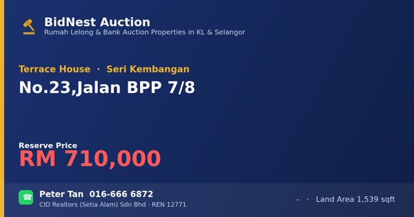 Terrace House · No. 23, Jalan BPP 7/8