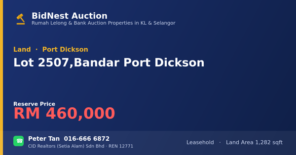 Land · Lot 2507, Bandar Port Dickson