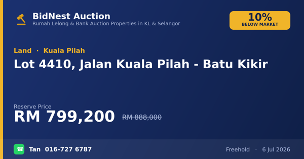 Tanah · Lot 4410, Jalan Kuala Pilah - Batu Kikir