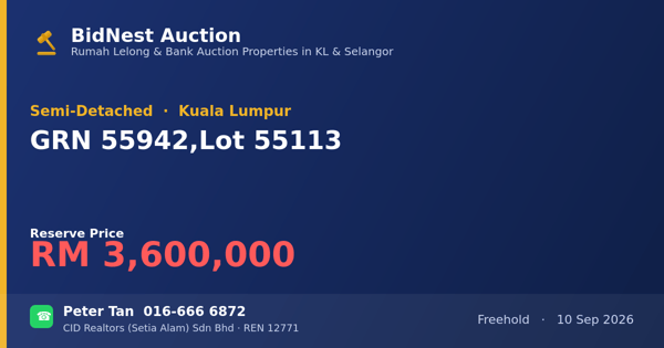 Semi-Detached · GRN 55942, Lot 55113