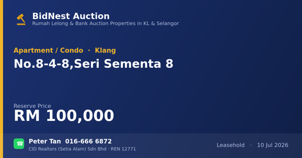 Apartmen / Kondo · No. 8-4-8, Seri Sementa 8