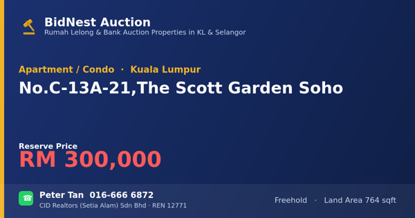 公寓 · No. C-13A-21, The Scott Garden Soho