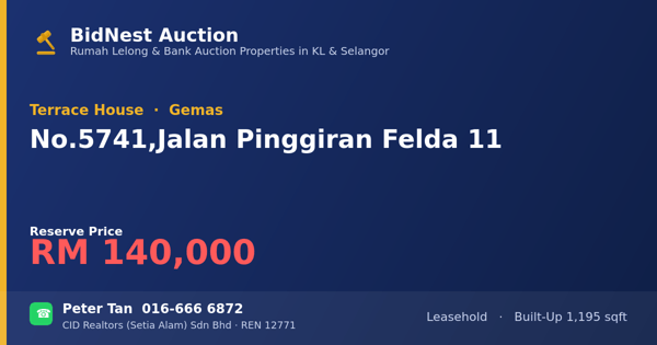 Terrace House · No. 5741, Jalan Pinggiran Felda 11