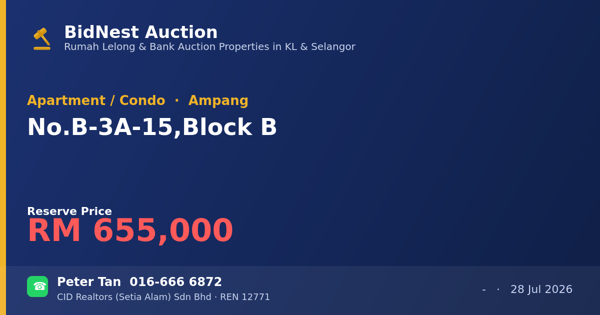 Apartment / Condo · No. B-3A-15, Block B
