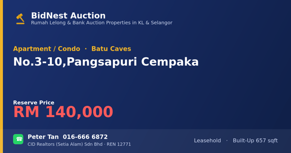 Apartment / Condo · No. 3-10, Pangsapuri Cempaka