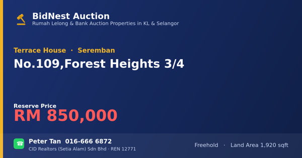 Rumah Teres · No. 109, Forest Heights 3/4