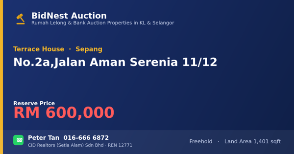 Rumah Teres · No. 2a, Jalan Aman Serenia 11/12
