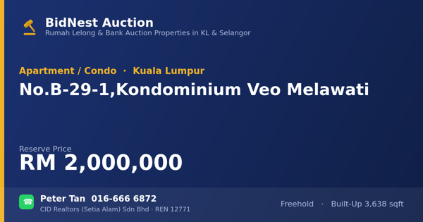 Apartmen / Kondo · No. B-29-1, Kondominium Veo Melawati