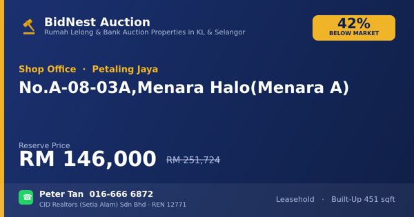Kedai Pejabat · No. A-08-03A, Menara Halo (Menara A)