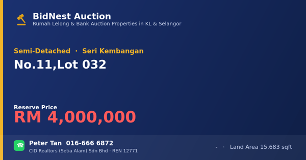 Semi-Detached · No. 11, Lot 032