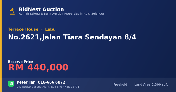 Terrace House · No. 2621, Jalan Tiara Sendayan 8/4