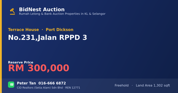 Terrace House · No. 231, Jalan RPPD 3