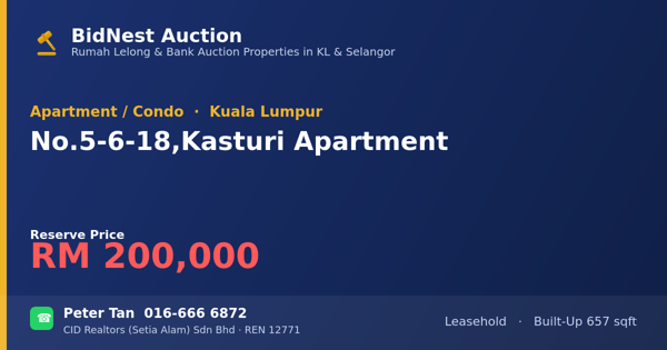 Apartment / Condo · No. 5-6-18, Kasturi Apartment