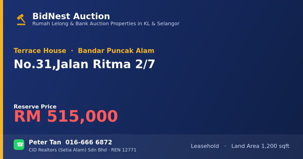 Terrace House · No. 31, Jalan Ritma 2/7