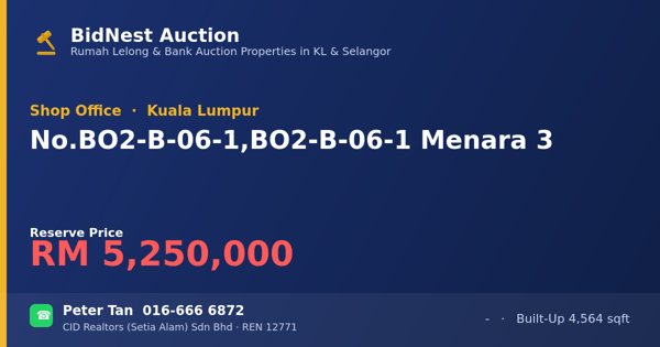 Kedai Pejabat · No. BO2-B-06-1, BO2-B-06-1 Menara 3