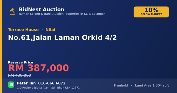 Terrace House · No. 61, Jalan Laman Orkid 4/2