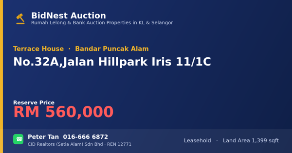 Terrace House · No. 32A, Jalan Hillpark Iris 11/1C
