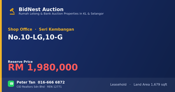 Kedai Pejabat · No. 10-LG, 10-G