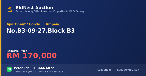 Apartment / Condo · No. B3-09-27, Block B3