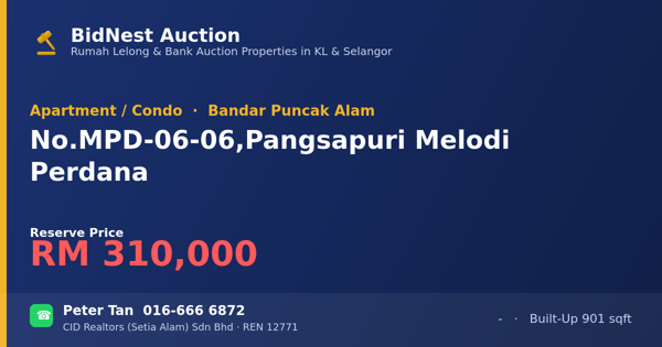 Apartmen / Kondo · No. MPD-06-06, Pangsapuri Melodi Perdana