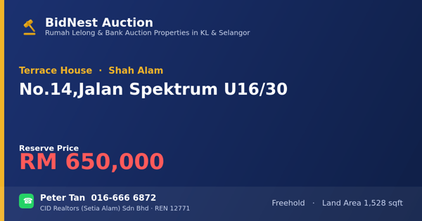 Terrace House · No. 14, Jalan Spektrum U16/30