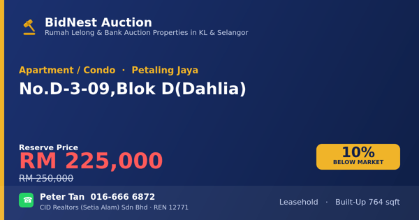 Apartment / Condo · No. D-3-09, Blok D (Dahlia)