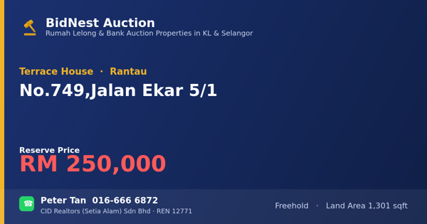 Terrace House · No. 749, Jalan Ekar 5/1