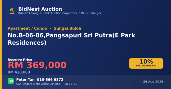 Apartmen / Kondo · No. B-06-06, Pangsapuri Sri Putra (E Park Residences)