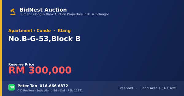 Apartment / Condo · No. B-G-53, Block B