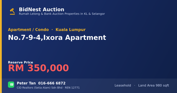 Apartmen / Kondo · No. 7-9-4, Ixora Apartment