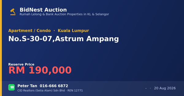 Apartment / Condo · No. S-30-07, Astrum Ampang