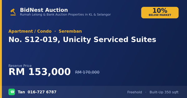 公寓 · No. S12-019, Unicity Serviced Suites