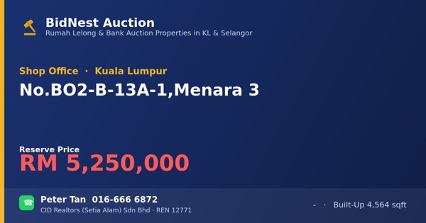 Kedai Pejabat · No. BO2-B-13A-1, Menara 3