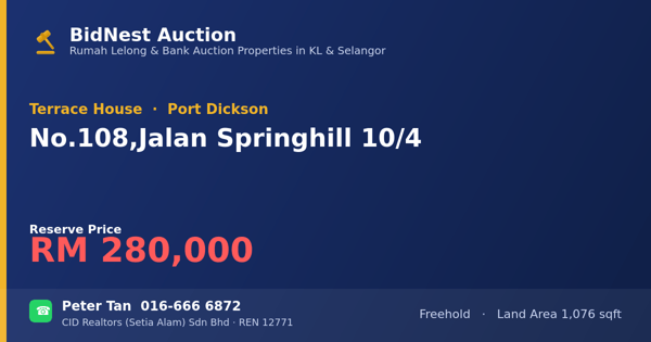 Terrace House · No. 108, Jalan Springhill 10/4