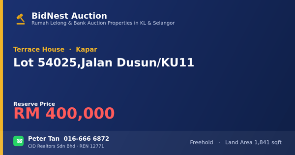 Rumah Teres · Lot 54025, Jalan Dusun/KU11