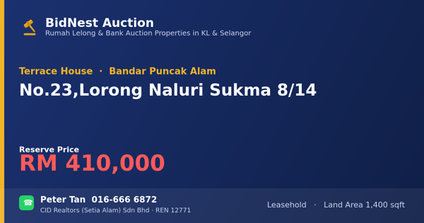 Terrace House · No. 23, Lorong Naluri Sukma 8/14