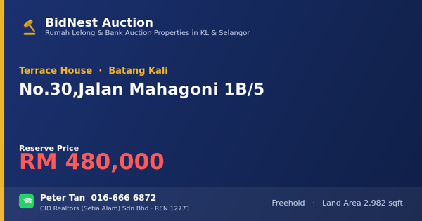 Terrace House · No. 30, Jalan Mahagoni 1B/5