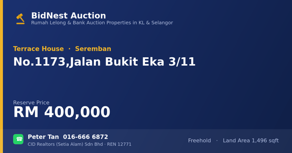 Rumah Teres · No. 1173, Jalan Bukit Eka 3/11