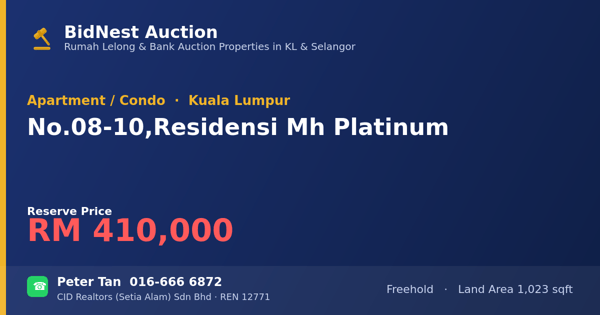 Apartment / Condo · No. 08-10, Residensi Mh Platinum