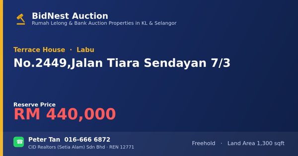Terrace House · No. 2449, Jalan Tiara Sendayan 7/3