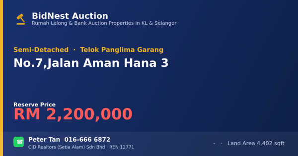 Semi-Detached · No. 7, Jalan Aman Hana 3