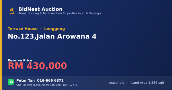Terrace House · No. 123, Jalan Arowana 4