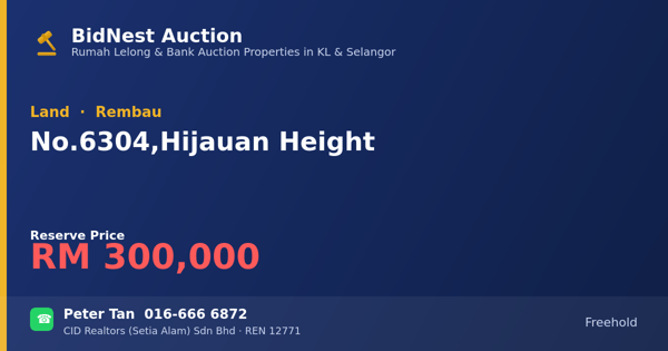 土地 · No. 6304, Hijauan Height