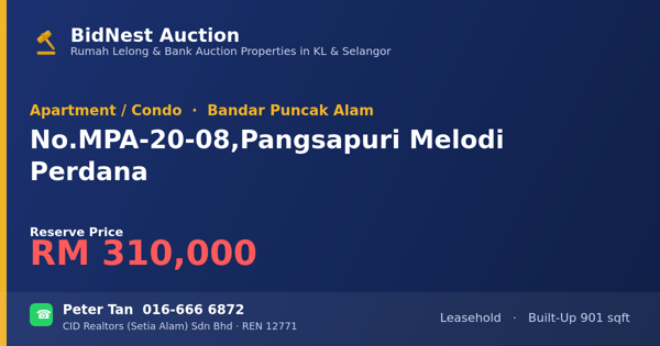 Apartment / Condo · No. MPA-20-08, Pangsapuri Melodi Perdana