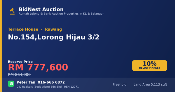 Terrace House · No. 154, Lorong Hijau 3/2