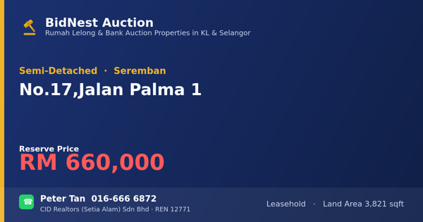 Semi-Detached · No. 17, Jalan Palma 1