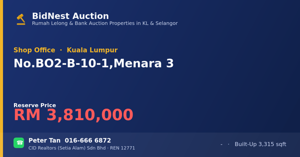 Kedai Pejabat · No. BO2-B-10-1, Menara 3