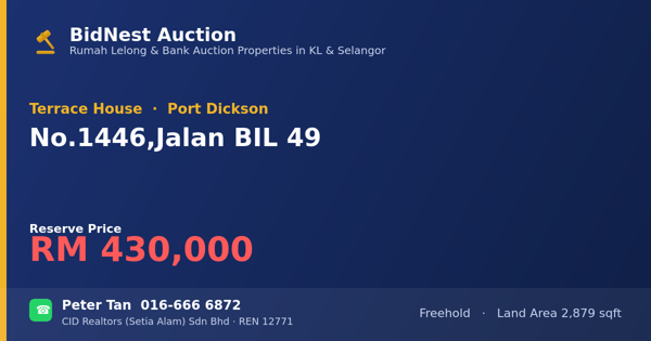 Terrace House · No. 1446, Jalan BIL 49