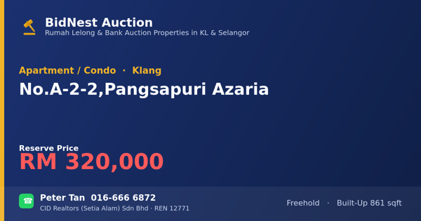 Apartment / Condo · No. A-2-2, Pangsapuri Azaria
